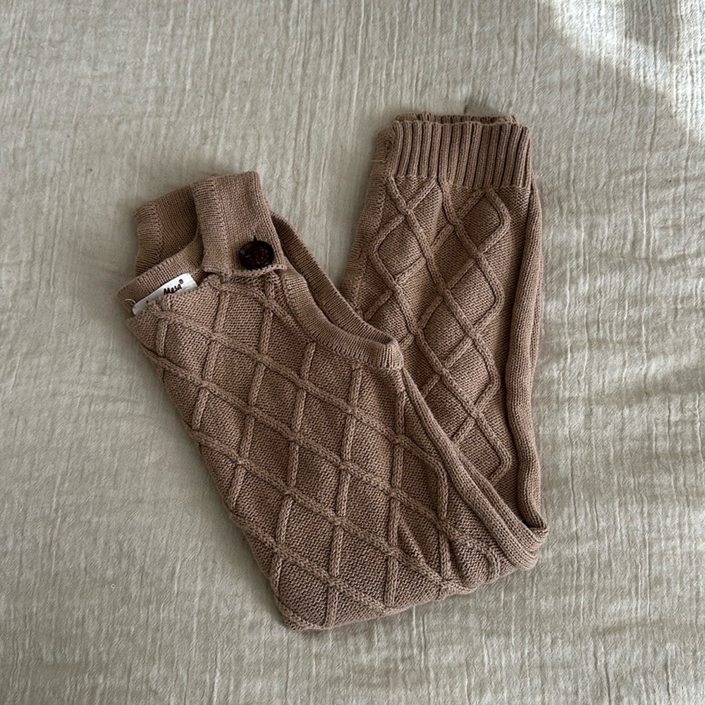 Brown Knit Romper